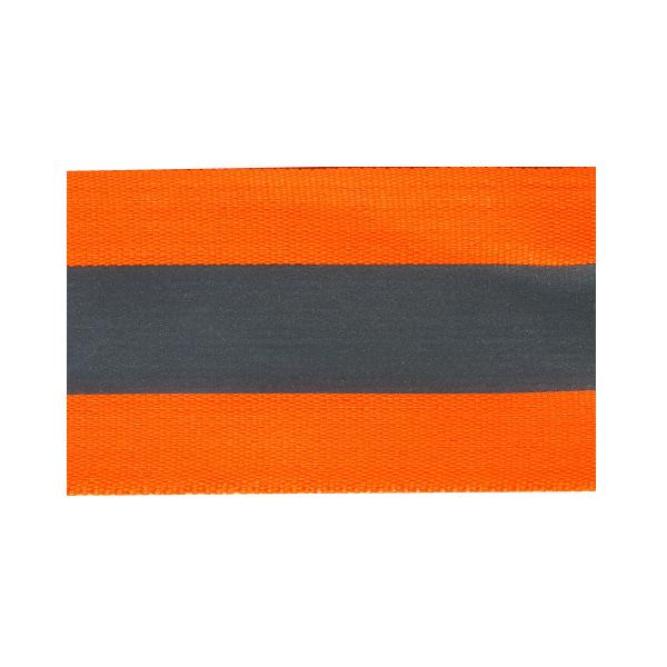 Reflexband Neonorange-Silber Breite 25 mm